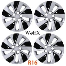 16-Inch Snap On Hubcaps Silver&Black Wheel Covers For 2019-2025 Nissan Altima PP