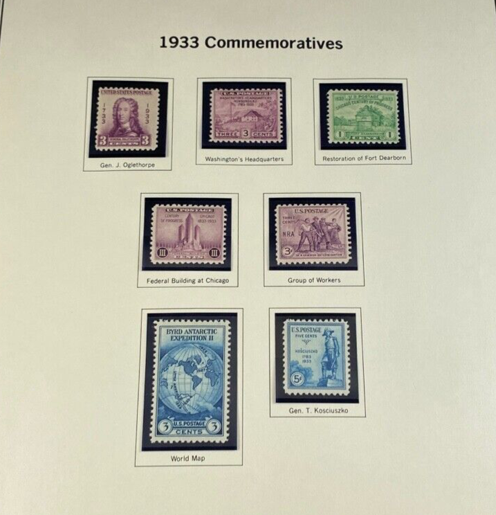 1933 Commemoratives Collectable United States Postage Stamps 7