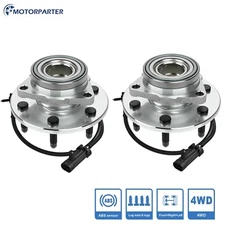 2 Front Wheel Hub Bearing ASSY w/ ABS Fit Chevy Silverado Suburban GMC 4WD 4X4