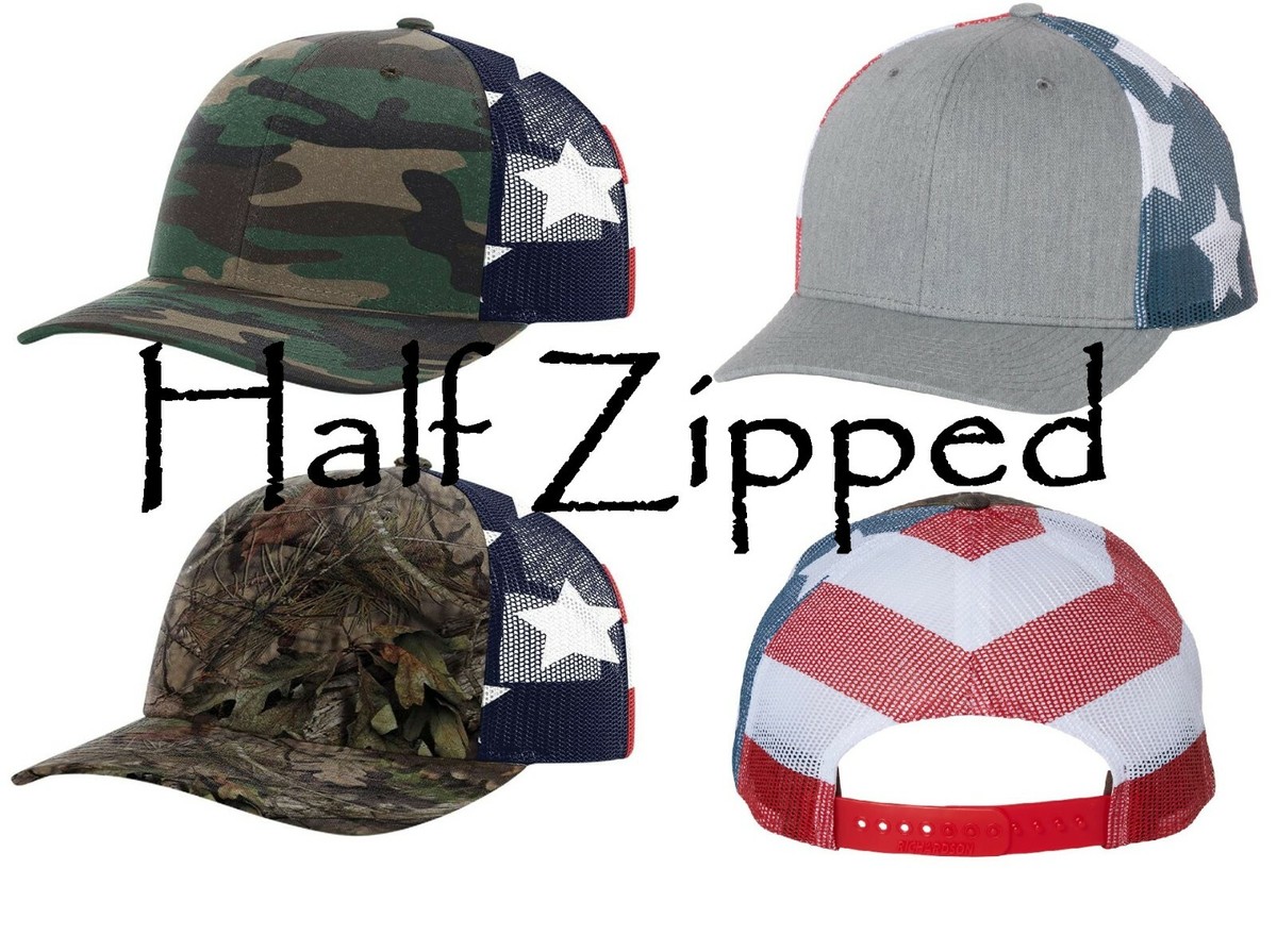 Richardson Printed Mesh Trucker Cap Baseball Hat 112PM Stars and Stripes