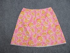 VINTAGE Lilly Pulitzer Skirt Womens 4 Pink Floral Oranges 26x17