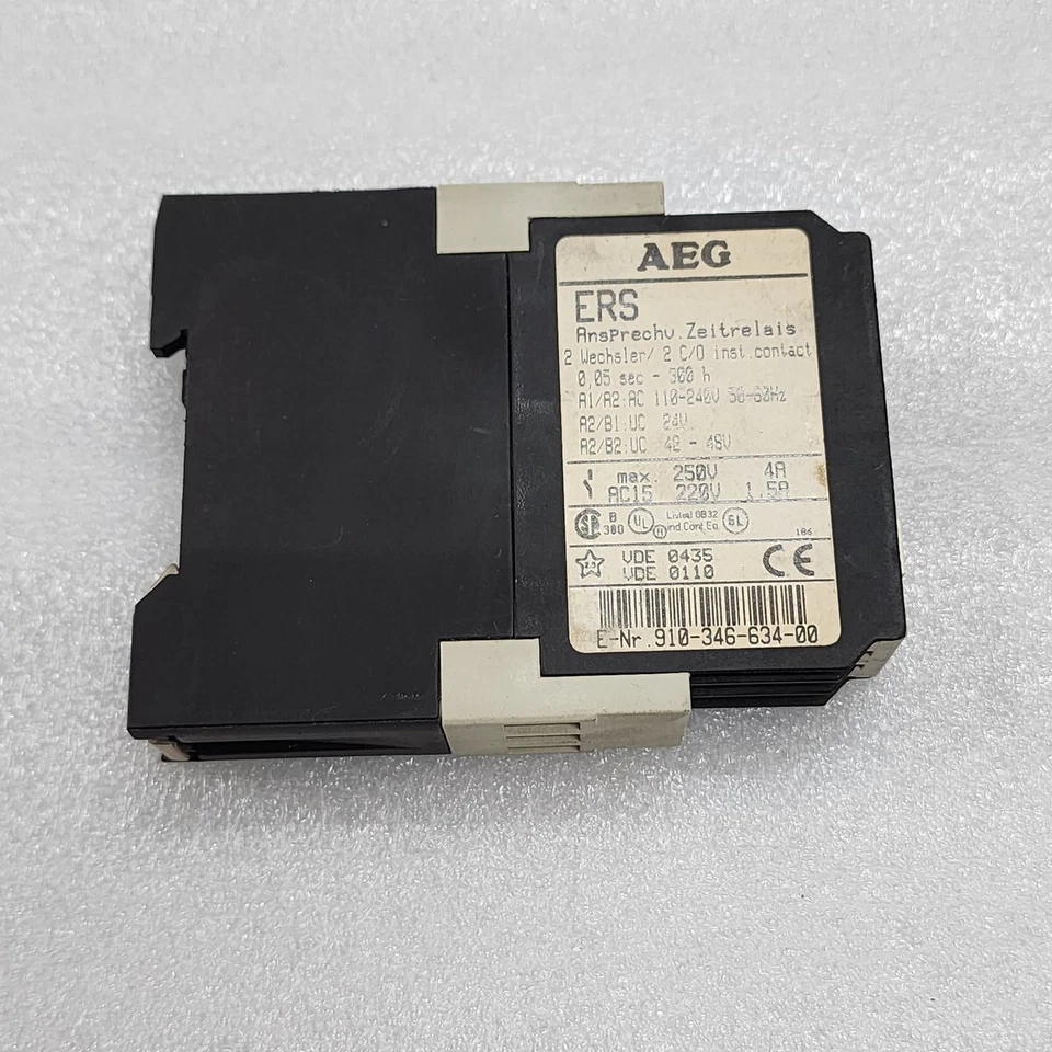 AEG ERS TIME RELAY 910-346-634-00 110-240VAC / 24V AC-DC / 42-48V AC-DC - Image 3 of 4