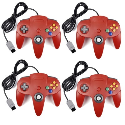 4 Stück Retro Wired Controller Classic Joystick GamePad für N64 Konsole System