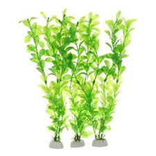 Plastic Aquarium Plant Set, 10 Inches High Green Water Grass Life-Like