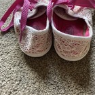 comfort trendz white lace sneakers with pink underlay & laces, women's 10 — photo 4