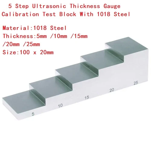 Test Block  Ultrasonic Thickness Gauge Calibration  With 1018 Steel 5 Step