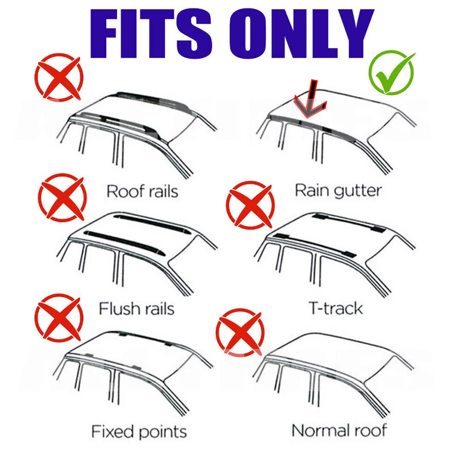 For Honda Accord Civic Sedan Roof Rack Cross Bars Luggage Cargo Carrier Aluminum — 第 2/4 张图片