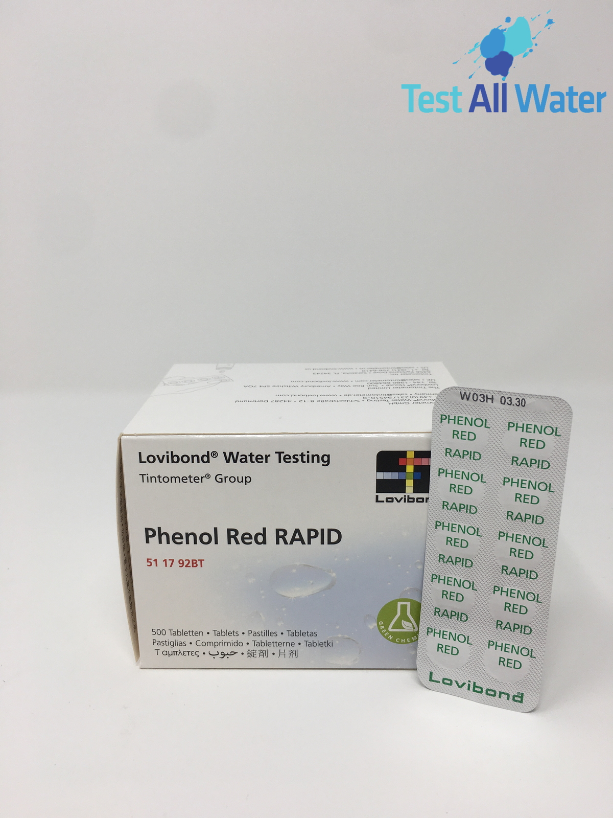 Lovibond (Ph ) Fenol Rojo Rapid Disolver 500 Tabletas