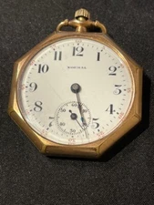LANGENDORF SWISS OCTAGONAL GOLD FILLED POCKET WATCH