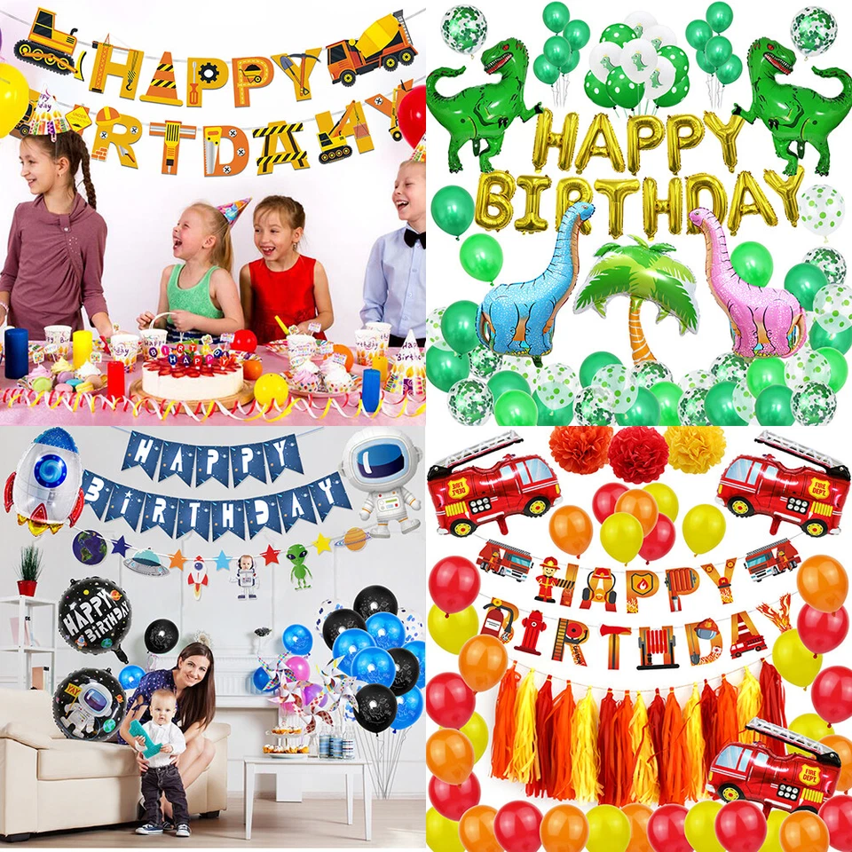 Conjunto de decoração de feliz aniversário unicórnio tema quente suprimentos para festa balões banner - Imagem 4 de 4