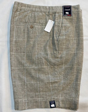 NWT-Roundtree Yorke Men's Classic fit Casuals Short 9" in -Brown plaid-Size-40