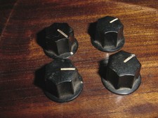 OLD BROWN PLASTIC AMP KNOBS USED  GUITAR KNOBS 1950S