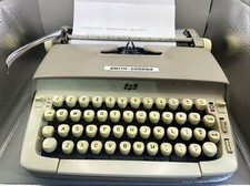 Vintage Smith Corona Galaxie Manual Typewriter With Case Brown Beige working GA thumbnail