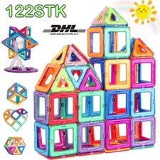 122Stk Blocks Magnetic Building Kinder Spielz...
