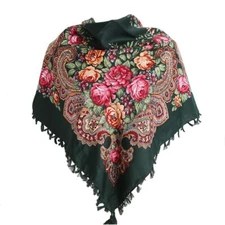 35" Women's Traditional Tassel Exotic Wrap Printed Scarf Pashmina Shawls and ...