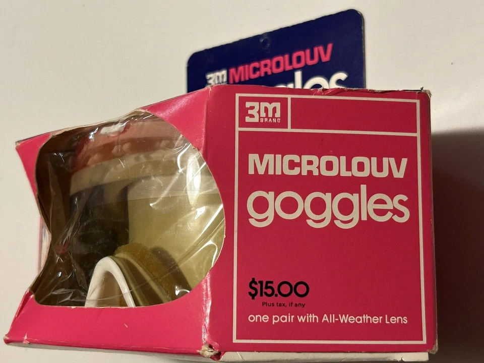 Gafas de esquí 3M Microlouv vintage años 80’s 1990’s hechas en Francia - lentes rojas/blancas/azules Foto 3 de 4