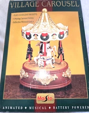 1998 Maisto Village Carousel Animated. Musical. Battery Powered - NIB