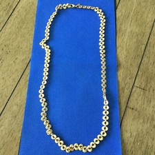 Express Vintage Gold Tone Metal Chain Skinny Belt w/ Hook Closure
