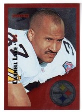 1995 Score #146 CARNELL LAKE 'RED SIEGE' SP CARD! STEELERS