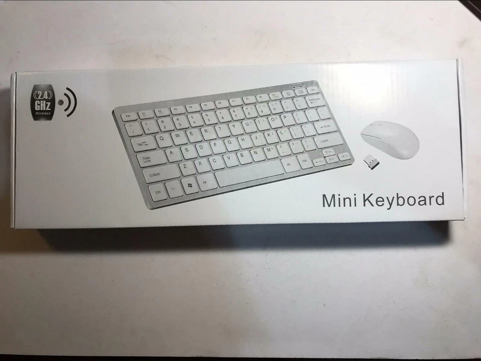 White Wireless Keyboard & Mouse for Samsung UE40JU7000 Silver 40inch 4K Smart TV - Image 2 of 4