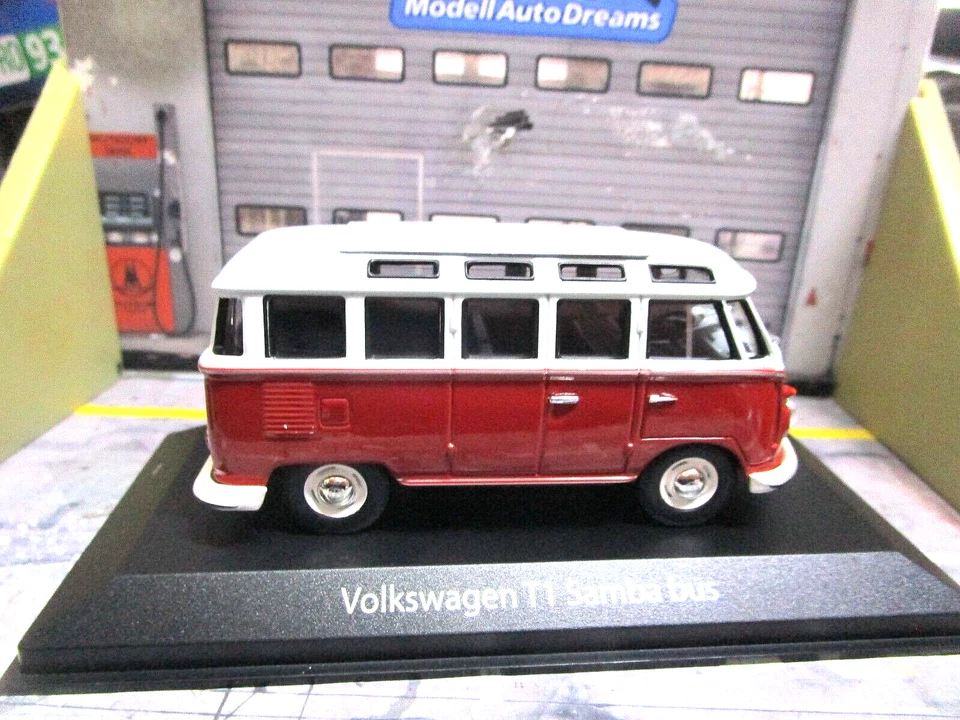 VW Volkswagen Bus T1 Samba Sambabus Fensterbus rot grey 1960 Minichamps Max 1:43 - Bild 2 von 4