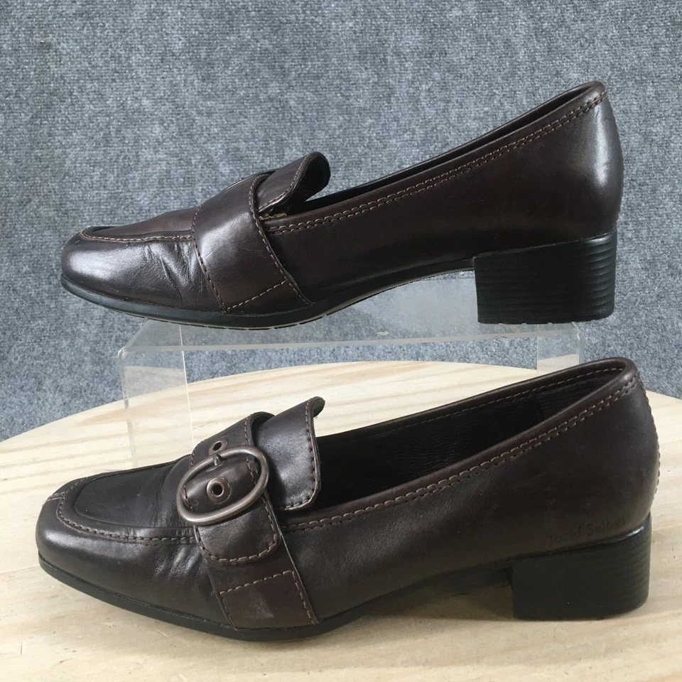 Zapatos de salón Josef Seibel para mujer 41 mocasines cuero marrón informales tacones hebilla Foto 2 de 4
