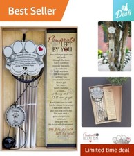 18" Pawprint Wind Chime - Beautiful Remembrance Gift for Grieving Pet Owner