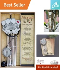 18" Pawprint Wind Chime - Beautiful Remembrance Gift for Grieving Pet Owner