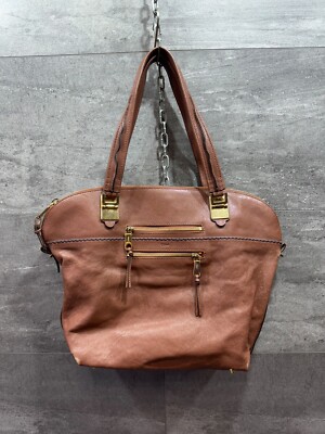 Chloe Angie Brown Leather Satchel Tote Bag Handbag Shoulder