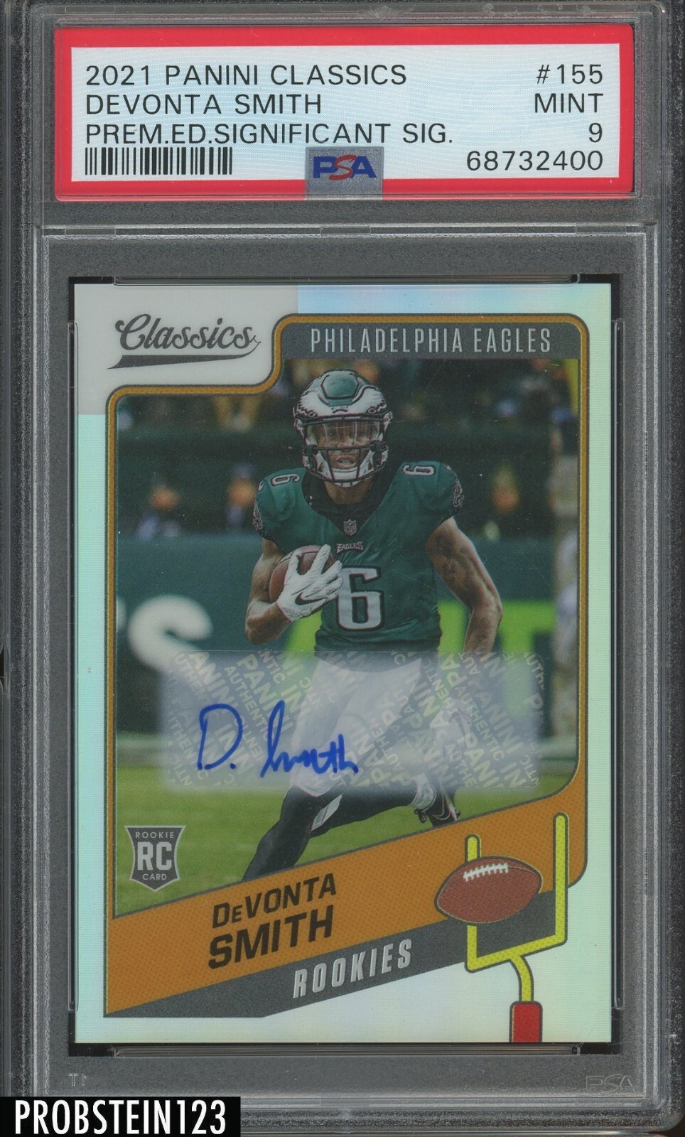 DeVonta Smith Panini Classics #155 Premium Edition Significant Signatures