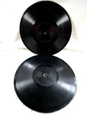  lot 2 Antique 1912-21 Edison Diamond Record Thick Disc Phonograph molded label