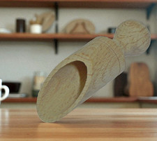 Mini cucchiaio in legno per spezie 92 mm legno di faggio per erbe sale zucchero - 5/10/50 pezzi