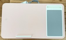 LapGear Lap Desk Laptop Cushion Stand - Gray with Pink Tray, Universal