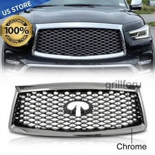 Chrome For 2018 2019 2020 2021 INFINITI QX80 GRILLE W/CAMERA GRILL 623106GW0A
