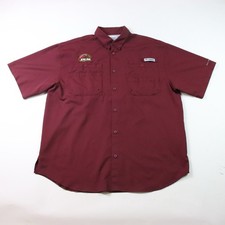 Columbia Mens Large ULM Warhawks Fishing Shirt University Louisiana Monroe