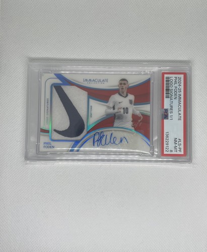 2024-25 Immaculate Phil Foden Nike Swoosh Logo Patch Auto 1/1 Man City England