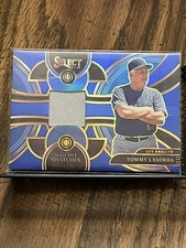 TOMMY LASORDA 2024 PANINI SELECT SWATCHES JERSEY LA DODGERS BLUE PRIZM PATCH /49