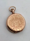 Antique Elgin 1905 Gold Filled Pocket Watch Floral Design Lovely Dial Model #