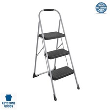 Folding Step Stool 3 Step 200 Lb Capacity Lightweight Non Marring Leg Tips Slip