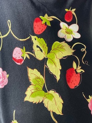 Betsey Johnson Fruit Dress Strawberry Berry Print Slip Dress