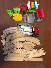 BRIO wooden train toy with rails and trains 7b04b4