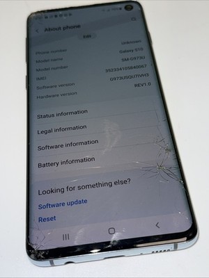 Samsung Galaxy S10 128gb - CRACKED GLASS / AS IS / FOR PARTS / | eBay