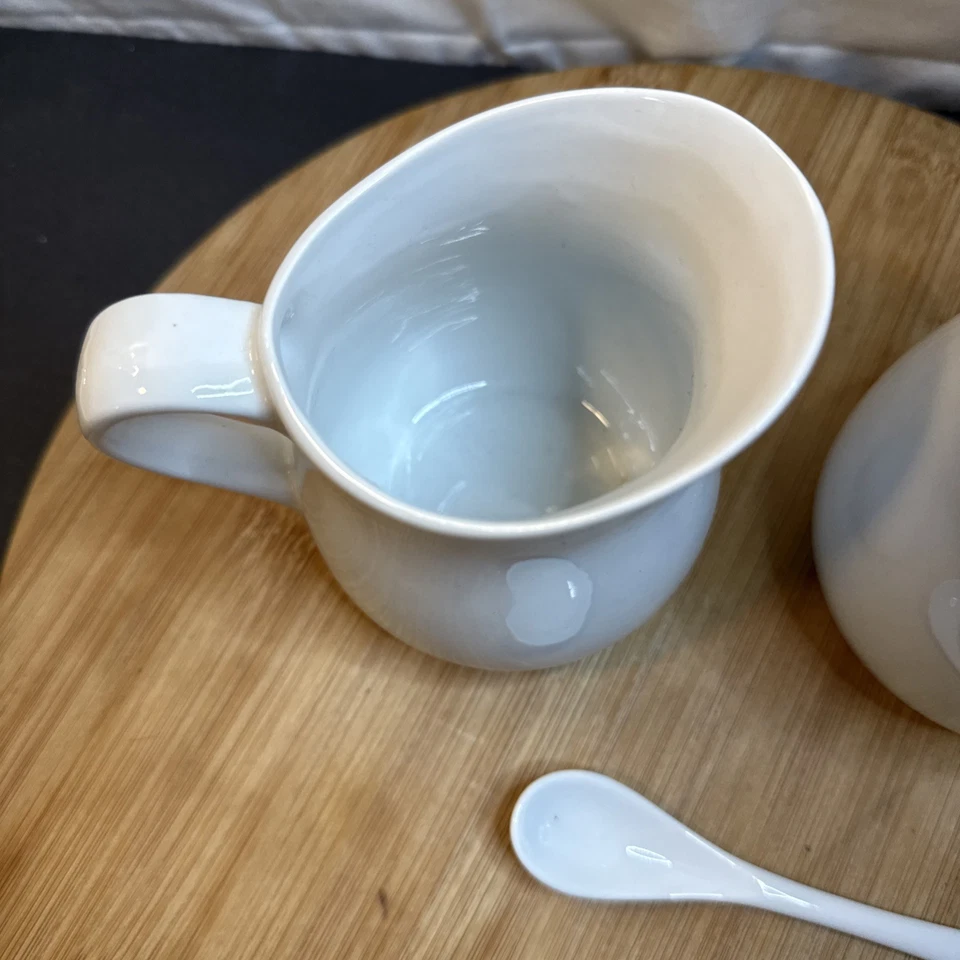 Better Homes & Gardens 5 Piece White Porcelain Creamer, Sugar & Spoon Set - Image 3 of 4