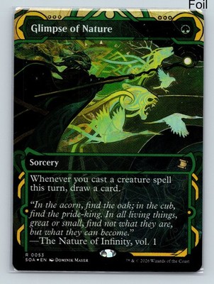MTG Glimpse of Nature Foil R Secrets of Strixhaven: Mystical Archive 53 NM