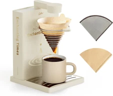 Portable Detachable One Cup Coffee Maker,Automatic Pour over Portable Drip Coffe