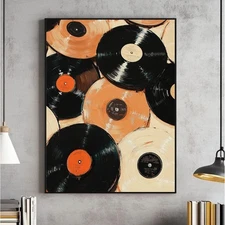 Vintage Record Eclectic Wall Art, Trendy Art, Retro Printable, Eccentric Prints,
