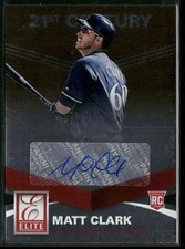 2015 Elite Baseball Matt Clark Rookie Auto RC Card #34. rookie card picture