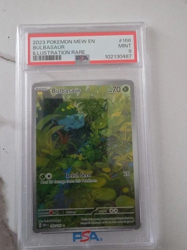 Pokémon TCG Bulbasaur Scarlet Violet 151 Illustration Rare 166/165 PSA 9 Mint