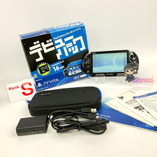 Sony PS Vita Blue Black Console Wi-Fi Model Debut Pack PCH-2000 Boxed 137