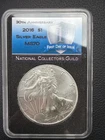 2016 Silver Eagle. MS70 First Day of Issue - 30th Anniversary